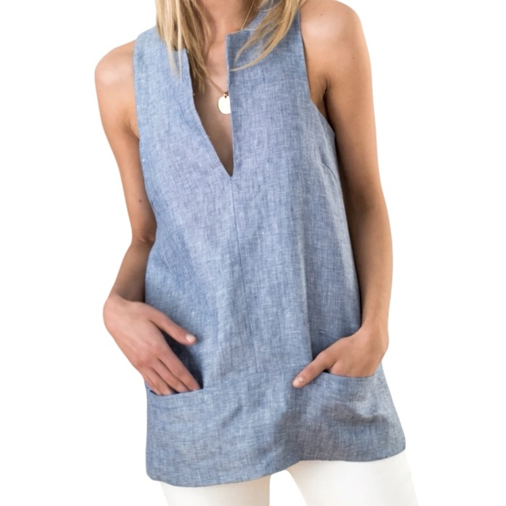 NWT: Emerson Fry Blue Sleeveless Top